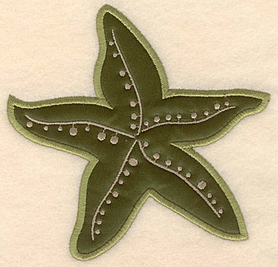 Embroidery Design: Starfish large applique <br>5.05"w X 4.95"h