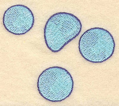 Embroidery Design: Bubbles horizontal <br>2.89"w X 2.57"h