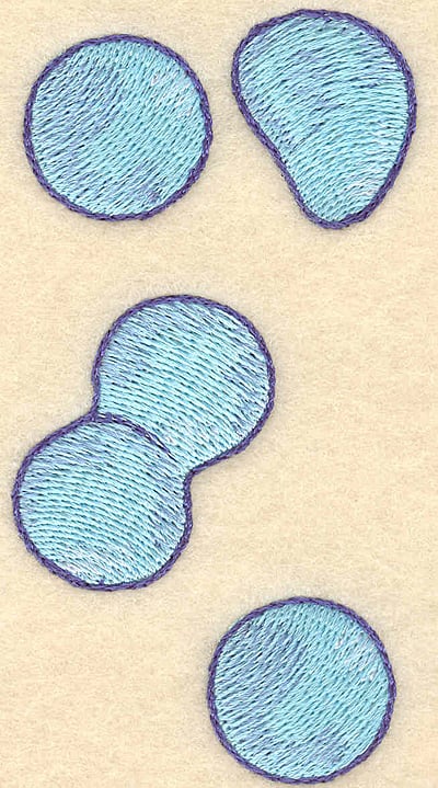 Embroidery Design: Bubbles vertical <br>2.06"w X 3.86"h