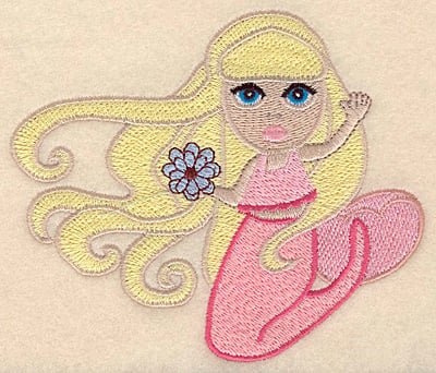Embroidery Design: Mermaid large <br>5.00"w X 4.23"h