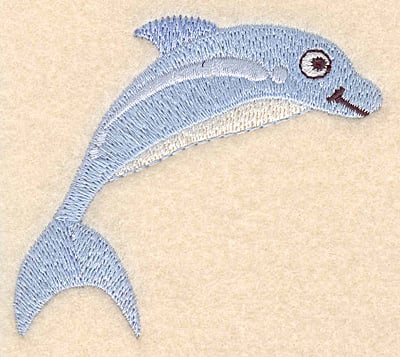 Embroidery Design: Dolphin small <br>3.00"w X 2.73"h