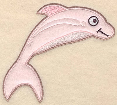 Embroidery Design: Dolphin large applique <br>5.42"w X 4.96"h