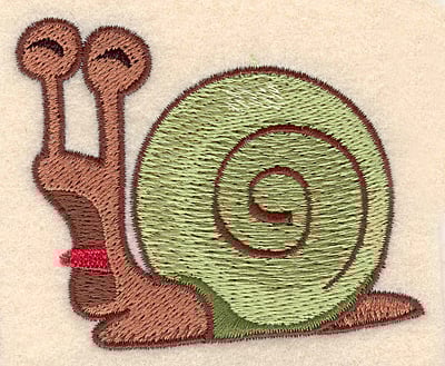 Embroidery Design: Snail small <br>3.08"w X 2.49"h