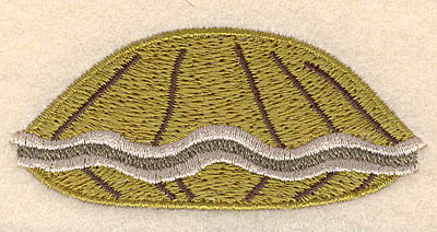 Embroidery Design: Clam small <br>2.97"w X 1.31"h