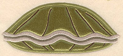 Embroidery Design: Clam large applique <br>6.00"w X 2.61"h