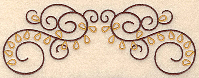 Embroidery Design: Swirl design 1 double  <br>6.99"w X 2.58"h