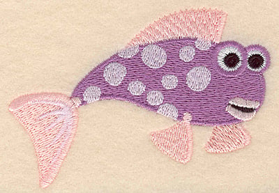 Embroidery Design: Fish D large <br>3.90"w X 2.76"h