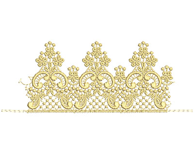 Embroidery Design: Lace from the Vault 1 Design 7<br> 3.31w X 8.76h