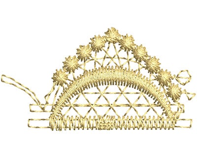 Embroidery Design: Lace from the Vault 2 Design 8<br> 0.89w X 1.67h