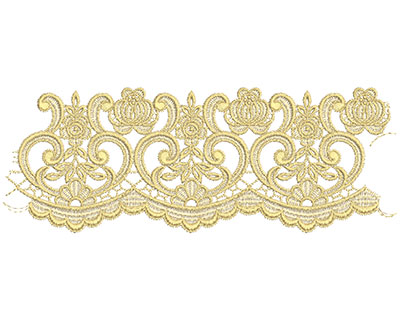 Embroidery Design: Lace from the Vault 3 Design 5<br> 4.05w X 10.92h