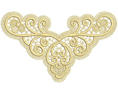 Embroidery Design: Lace from the Vault 3 Design 8<br> 6.10w X 3.76h