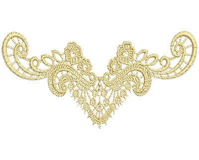 Embroidery Design: Lace from the Vault 4 Design 4<br> 6.37w X 3.18h