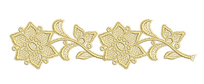 Embroidery Design: Lace from the Vault 5 Design 3<br> 2.45w X 9.02h