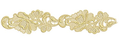 Embroidery Design: Lace from the Vault 5 Design 6<br> 2.43w X 11.39h