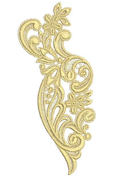Embroidery Design: Lace from the Vault 7 Design 2<br> 3.76w X 8.39h