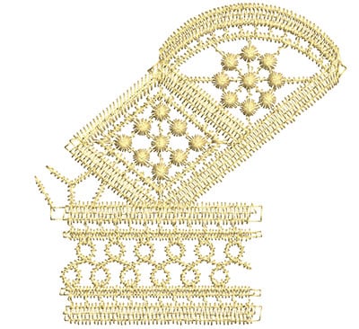 Embroidery Design: Lace from the Vault 7 Design 8<br> 3.74w X 3.87h