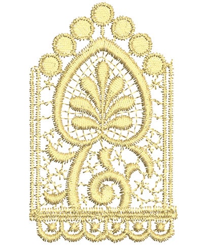 Embroidery Design: Lace from the Vault 7 Design 11<br> 2.43w X 3.93h