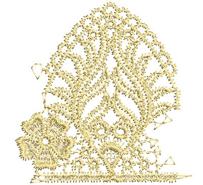 Embroidery Design: Lace from the Vault 8 Design 10<br> 2.98w X 2.89h