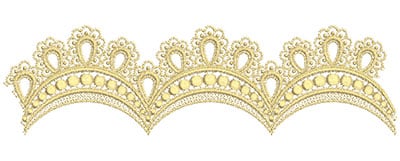 Embroidery Design: Lace from the Vault 9 Design 4<br> 2.98w X 10.69h