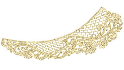 Embroidery Design: Lace from the Vault 9 Design 5<br> 5.23w X 11.75h | Embroidery Legacy Embroidery Design: Lace from the Vault 9 Design 5<br> 5.23w X 11.75h