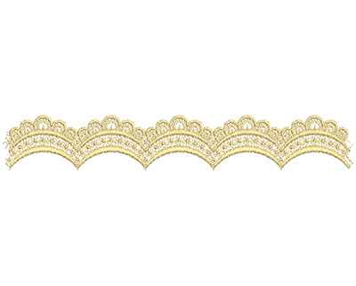 Embroidery Design: Lace from the Vault 10 Design 7<br> 1.73w X 11.00h