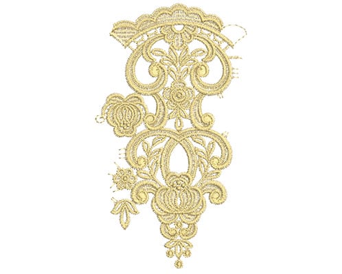 Embroidery Design: Lace from the Vault 11 Design 6<br> 4.51w X 7.93h | Embroidery Legacy Embroidery Design: Lace from the Vault 11 Design 6<br> 4.51w X 7.93h