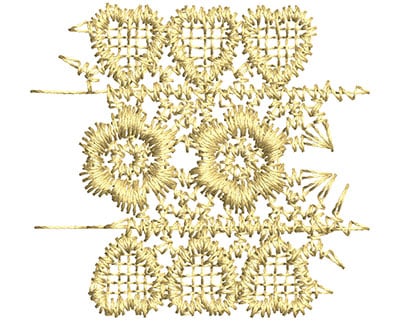 Embroidery Design: Lace from the Vault 12 Design 6<br> 1.52w X 1.63h