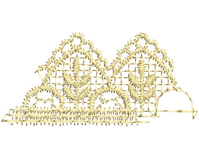 Embroidery Design: Lace from the Vault 13 Design 5<br> 1.56w X 3.23h