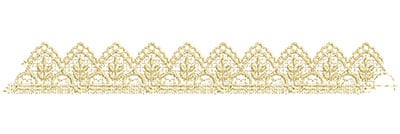 Embroidery Design: Lace from the Vault 13 Design 6<br> 1.56w X 11.78h