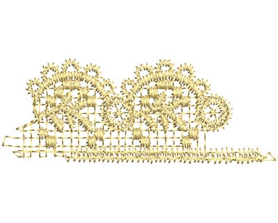 Embroidery Design: Lace from the Vault 13 Design 7<br> 1.19w X 3.10h
