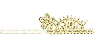 Embroidery Design: Lace from the Vault 13 Design 9<br> 0.51w X 2.25h