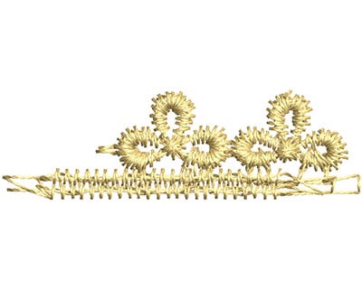 Embroidery Design: Lace from the Vault 14 Design 1<br> 0.50w X 1.64h | Embroidery Legacy Embroidery Design: Lace from the Vault 14 Design 1<br> 0.50w X 1.64h