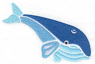 Embroidery Design: Whale large<br> 4.96w X 3.38h