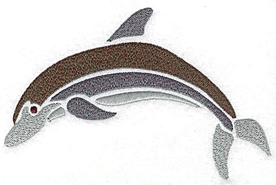 Embroidery Design: Dolphin large<br> 5.59w X 3.68h