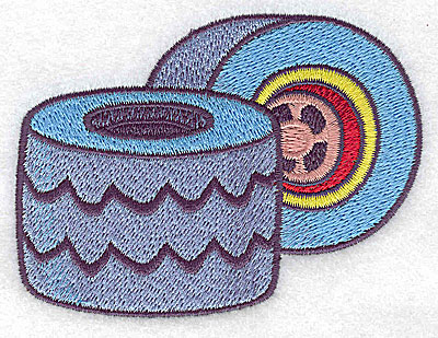 Embroidery Design: Racing tires large<br> 3.86w X 2.93h