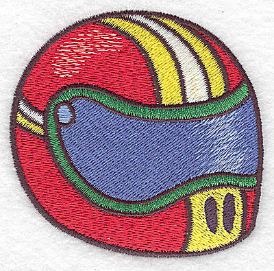 Embroidery Design: Racing helmet large<br> 3.26w X 3.19h