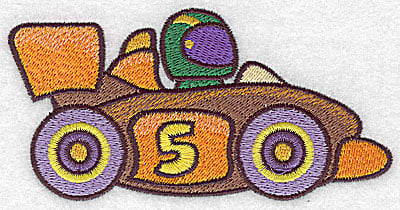 Embroidery Design: Racing car large<br> 4.98w X 2.52h | Embroidery Legacy Embroidery Design: Racing car large<br> 4.98w X 2.52h