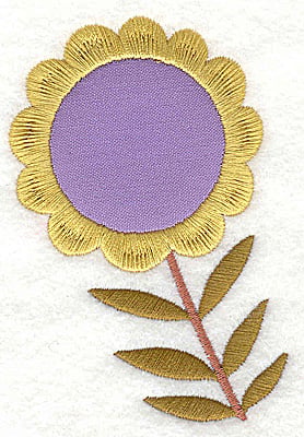 Embroidery Design: Flower 1 applique large<br> 2.65w X 3.86h