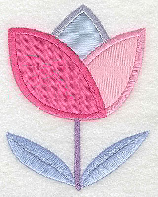 Embroidery Design: Flower 4 tulip applique large<br> 2.97w X 3.88h | Embroidery Legacy Embroidery Design: Flower 4 tulip applique large<br> 2.97w X 3.88h