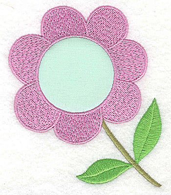 Embroidery Design: Flower 6 applique large<br> 3.25w X 3.88h
