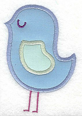 Embroidery Design: Bird with double applique  <br> 2.67w X 2.89h