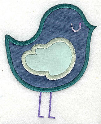 Embroidery Design: Bird double applique large<br> 3.07w X 3.86h