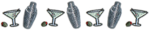 Embroidery Design: Martini Border<br>8.15" x 1.49"
