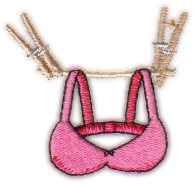 Embroidery Design: Bra on the line<br>2.19" x 1.97"