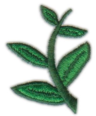 Embroidery Design: Plant sprig<br>1.55" x 1.34"