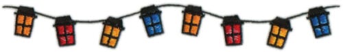 Embroidery Design: Patio Lanterns<br>8" x 1.11"