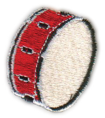 Embroidery Design: Drum<br>1.43" x 1.60" | Embroidery Legacy Embroidery Design: Drum<br>1.43" x 1.60"