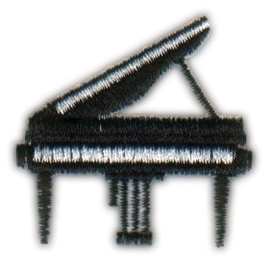 Embroidery Design: Piano<br>1.61" x 1.63" | Embroidery Legacy Embroidery Design: Piano<br>1.61" x 1.63"