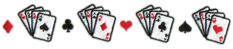 Embroidery Design: Cards Border<br>8.01" x 1.32" | Embroidery Legacy Embroidery Design: Cards Border<br>8.01" x 1.32"