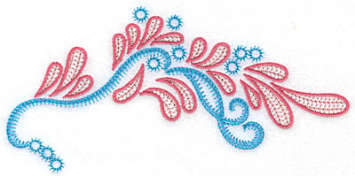 Embroidery Design: Swirls splashes and circles B<br> 6.93w X 3.37h
